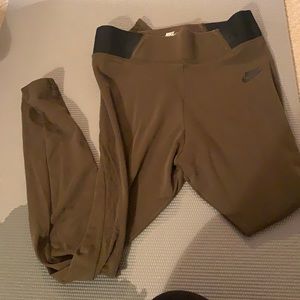 Nike leggings with leopard mesh